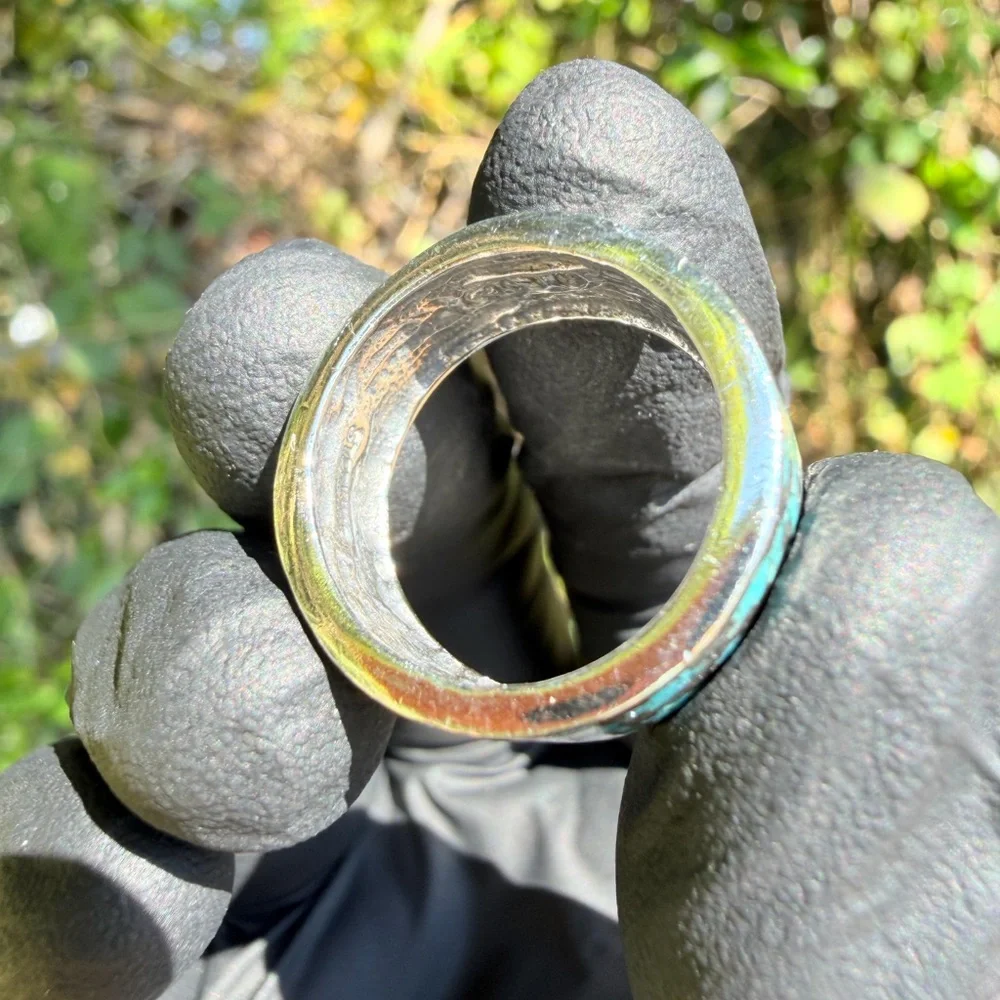 Sterling Ring with Blue Turquoise Accents